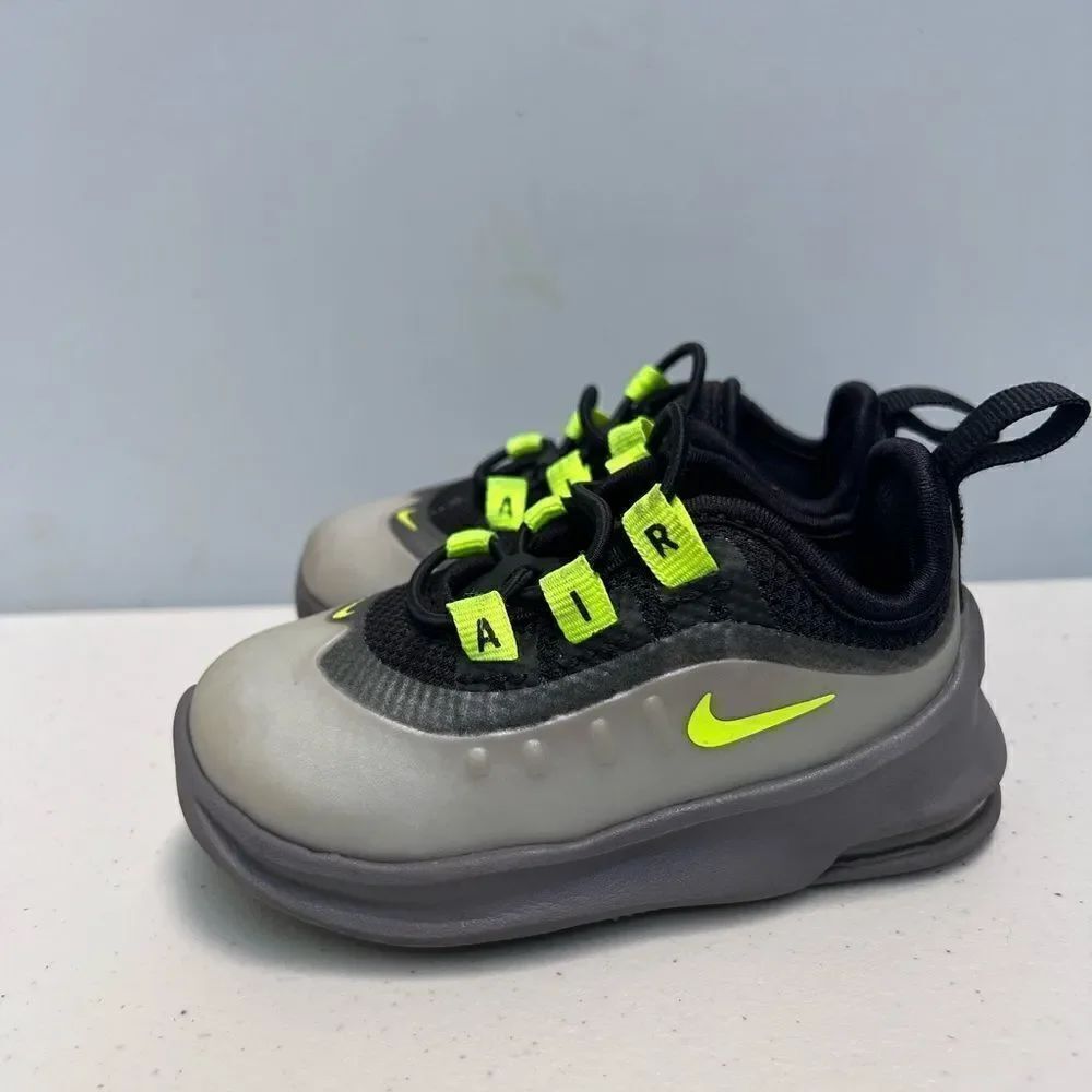New Nike Air Max Axis Black/Volt/Grey Toddler Shoes AH5224-012 Size 4C